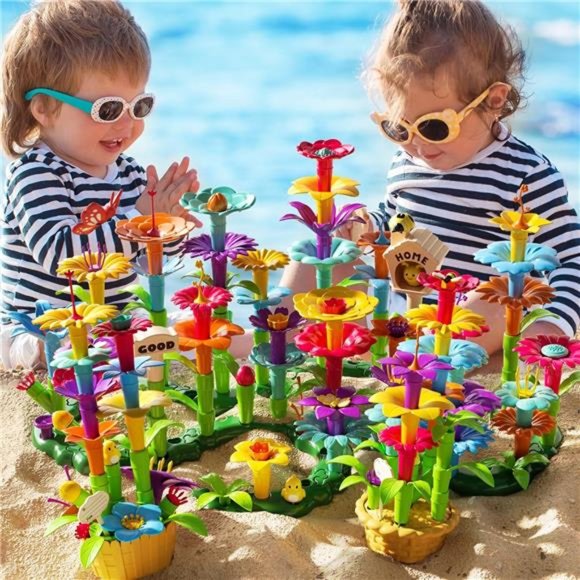TEMI 138 PCS Flower Garden Building Toys for Girls Toys,  Garden Play Set - Picture 6 of 7